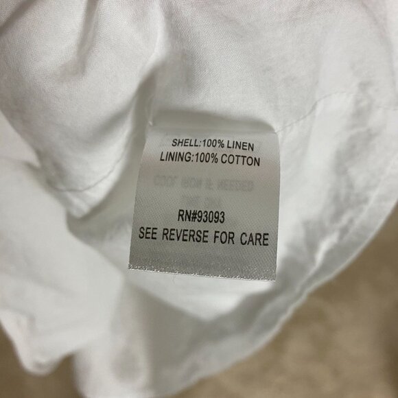 Tyler Boe Meghan Linen Tiered Midi Dress Womens XS Oversized Cottagecore - Picture 7 of 12